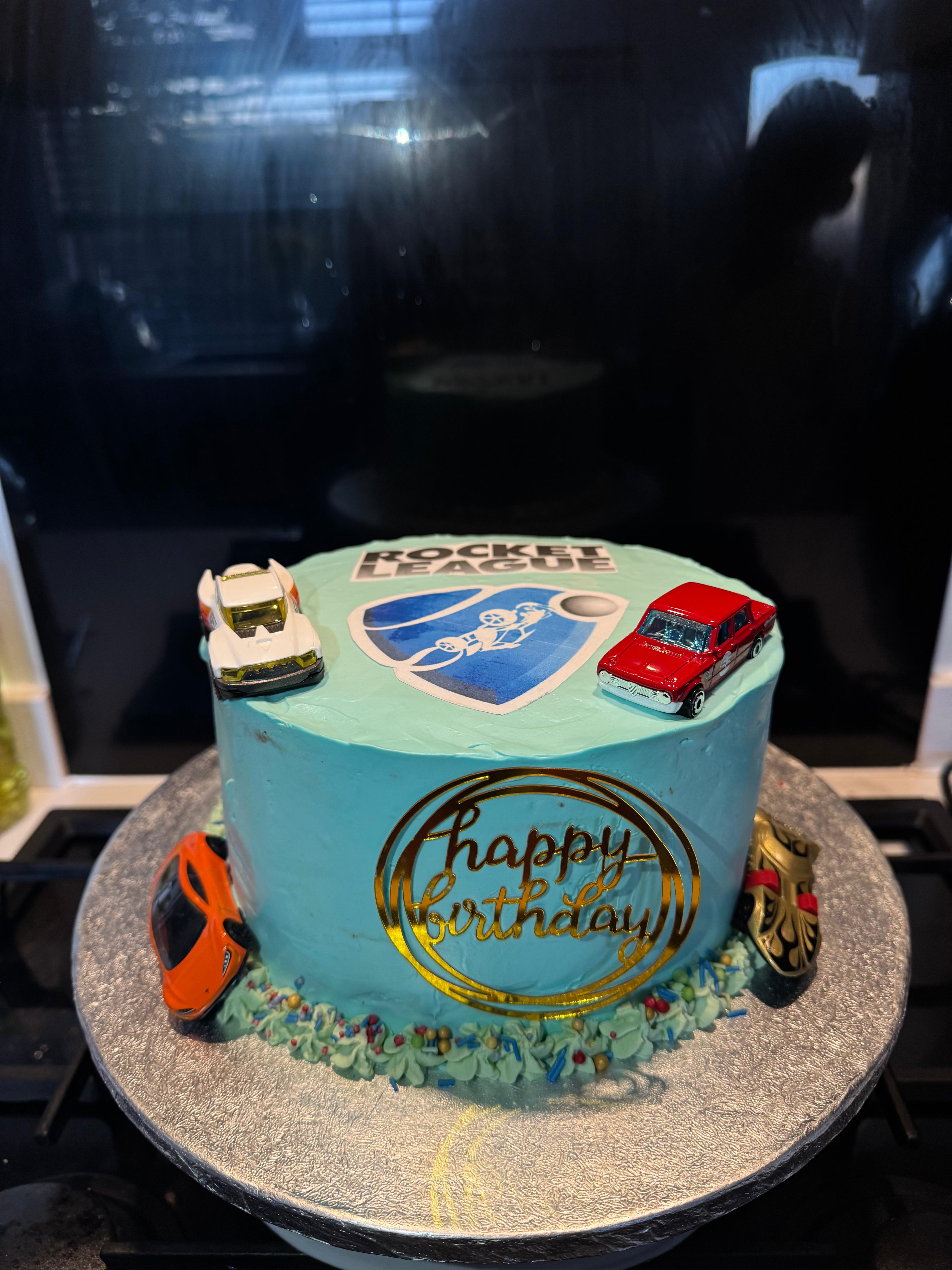 Rocket League themed cake